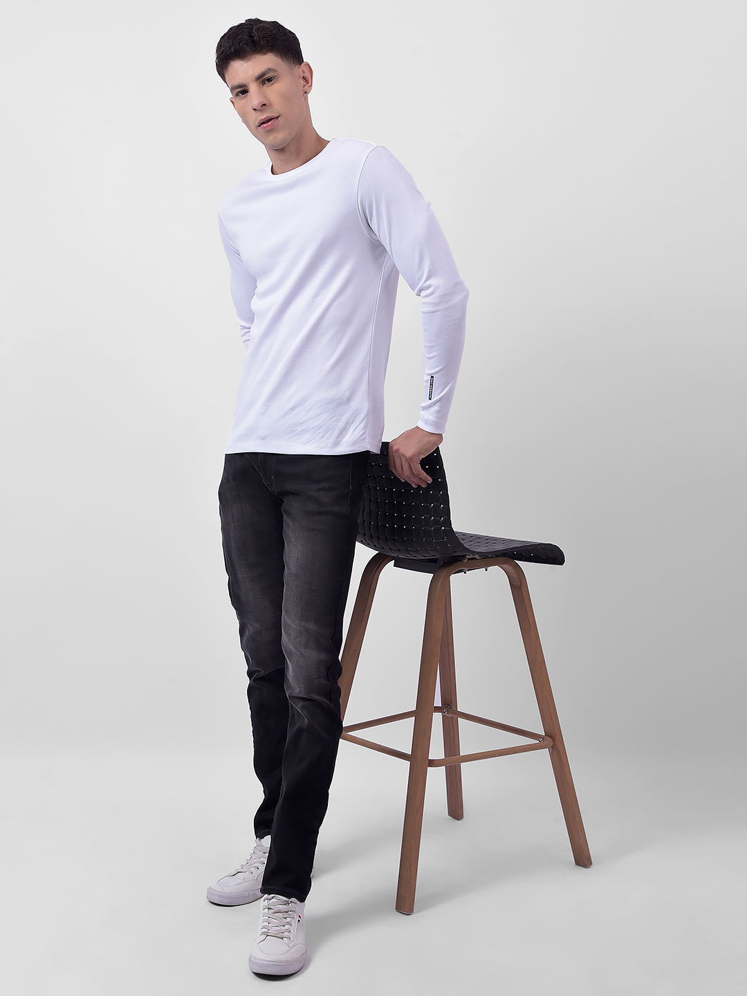 Numero Uno Men Packable Black Skinny Fit Sustainable Jeans